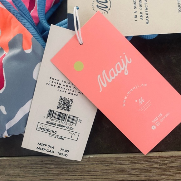 Maaji Bluetooth Balmy Sliding Triangle Bikini Top - Picture 8 of 11